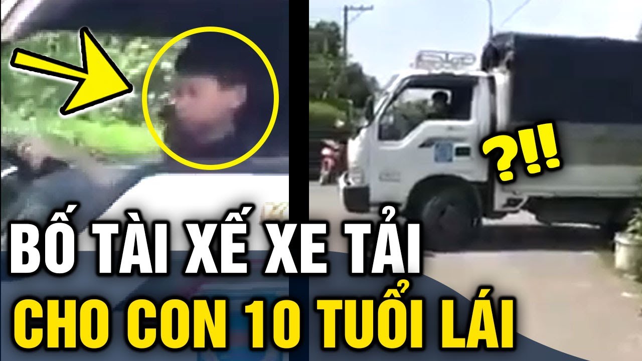 Phẫn nộ với 'TÀI XẾ' để con trai nhỏ 'CẦM LÁI' xe tải lùi vào sân nhà | Tin 3 Phút