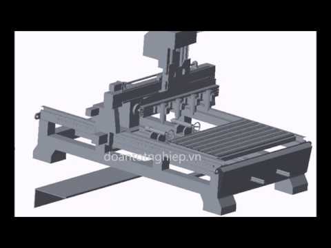 Thiết kế, tích hợp và chế tạo máy CNC 4 trục 2 đầu tượng kết hợp đục phẳng