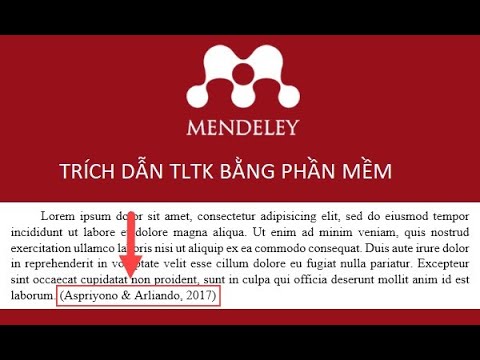 Trích dẫn tài liệu tham khảo bằng phần mềm Mendeley (Phần 1)