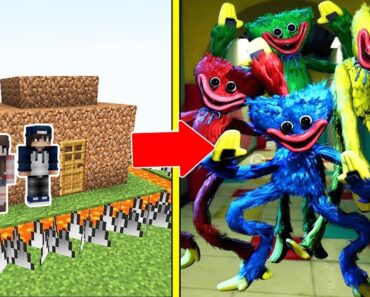 Wack-A-Wuggy Tấn Công Nhà Được Bảo Vệ Bởi bqThanh và Ốc Trong Minecraft