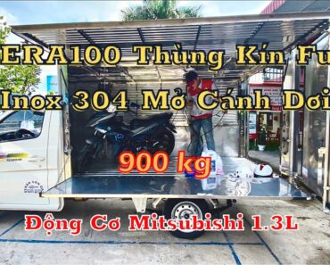 Xe Tải TERA100 Thùng Kín Mở Cánh Dơi Full INOX 304 Siêu Đẹp Tại Cần Thơ 2022, Thiện Xe Tải 0939 836