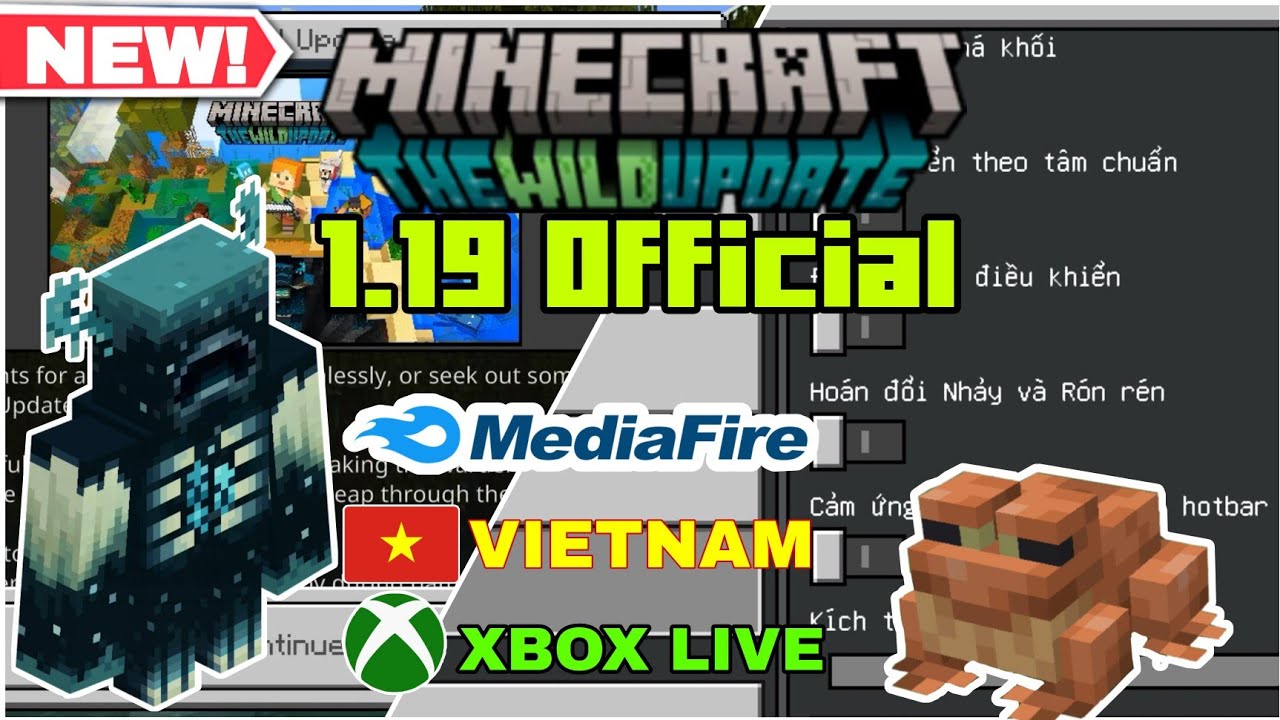 ✓Cách tải Minecraft 1.19 Mới nhất chính thức có tiếng Việt, Xbox Live (Warden, Biomes mới,…)